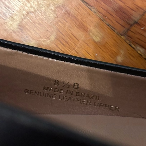 Talbots leather chunky kitten heel with velvet bow and rhinestone - Picture 5 of 7